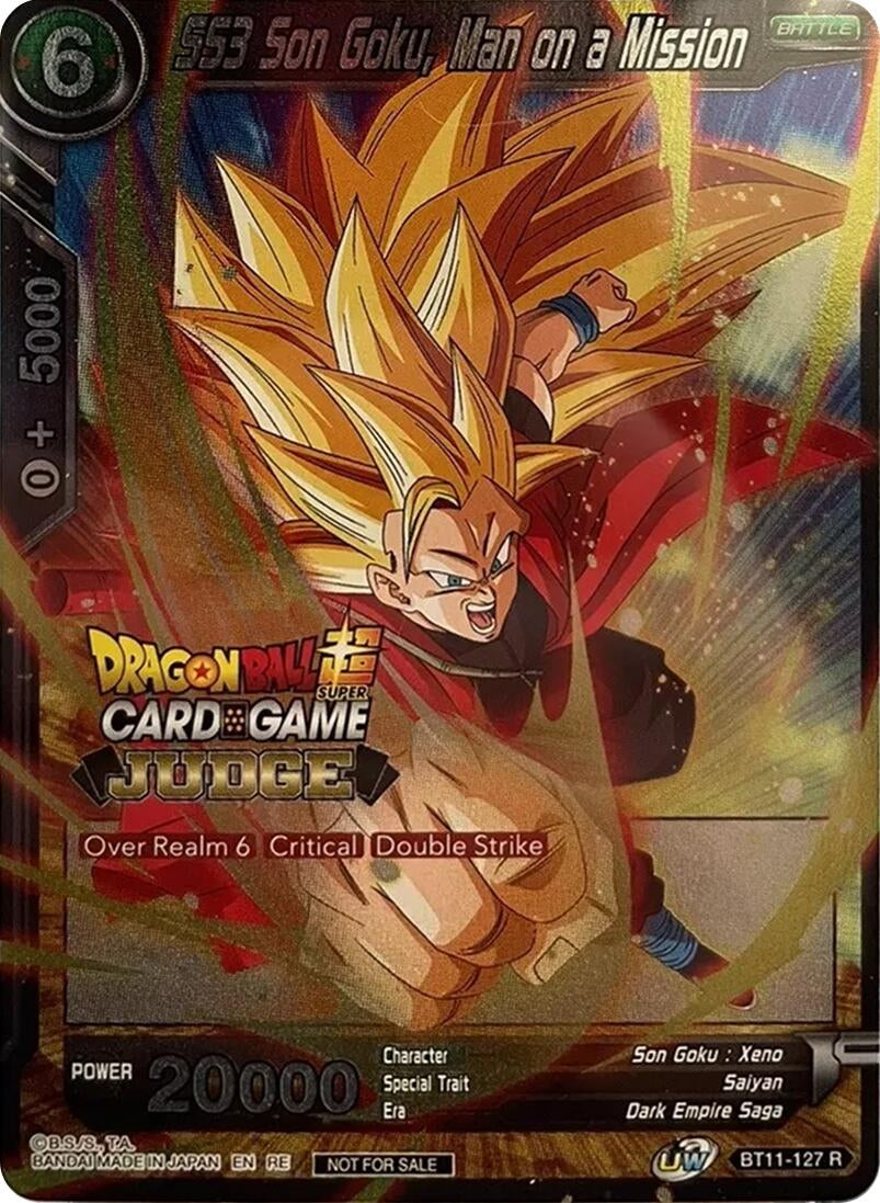 Image for SS3 Son Goku, Man on a Mission (Judge Pack Vol.12) (Tournament Promotion Cards) (BT11-127) - Dragon Ball Super: Masters