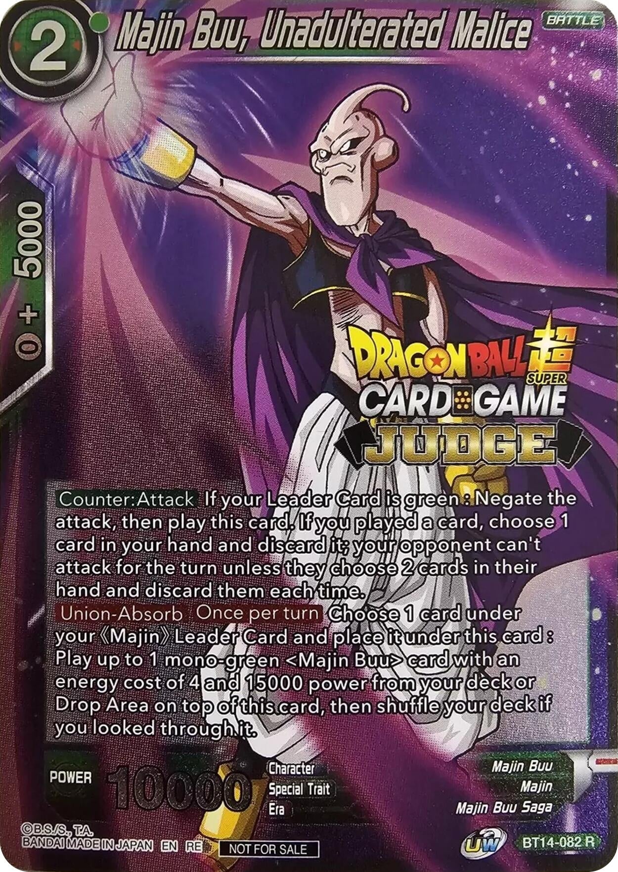 Image for Majin Buu, Unadulterated Malice (Judge Pack Vol.12) (Tournament Promotion Cards) (BT14-082) - Dragon Ball Super: Masters