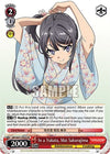 Image for In a Yukata, Mai Sakurajima (Rascal Does Not Dream of a Dreaming Girl) (SBY/W77-PE02 PR) - Weiss Schwarz