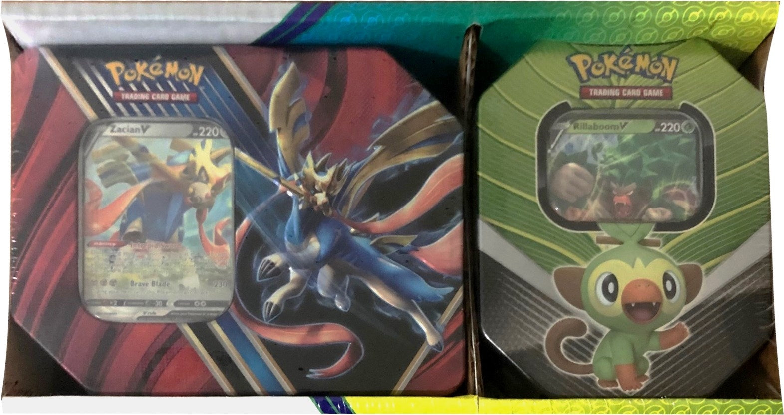 Image for Legends of Galar Tin + Galar Partners Tin 2-pack [Zacian V/Rillaboom V] (Retail Exclusive) - Pokemon