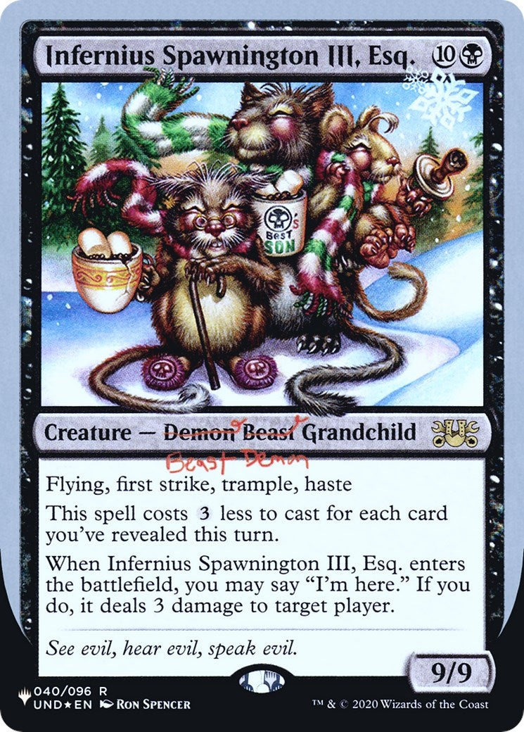 Image for Infernius Spawnington III, Esq. (The List Reprints) (040/096) - Magic: The Gathering