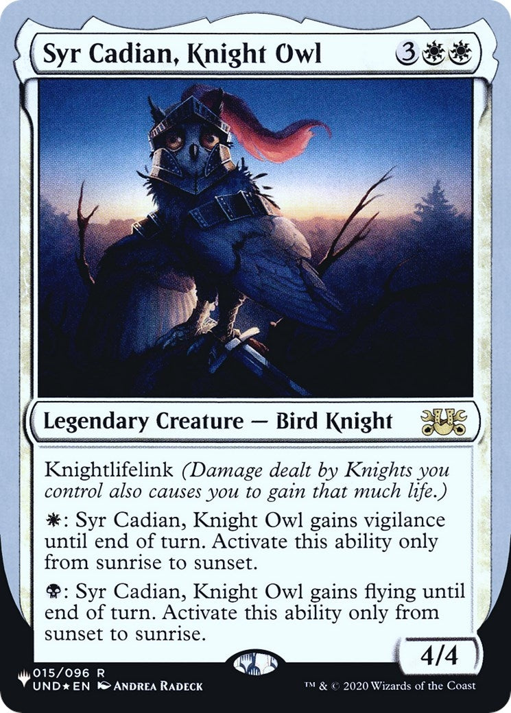 Image for Syr Cadian, Knight Owl (The List Reprints) (015/096) - Magic: The Gathering