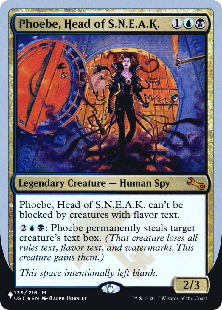 Image for Phoebe, Head of S.N.E.A.K. (The List Reprints) (135/216) - Magic: The Gathering