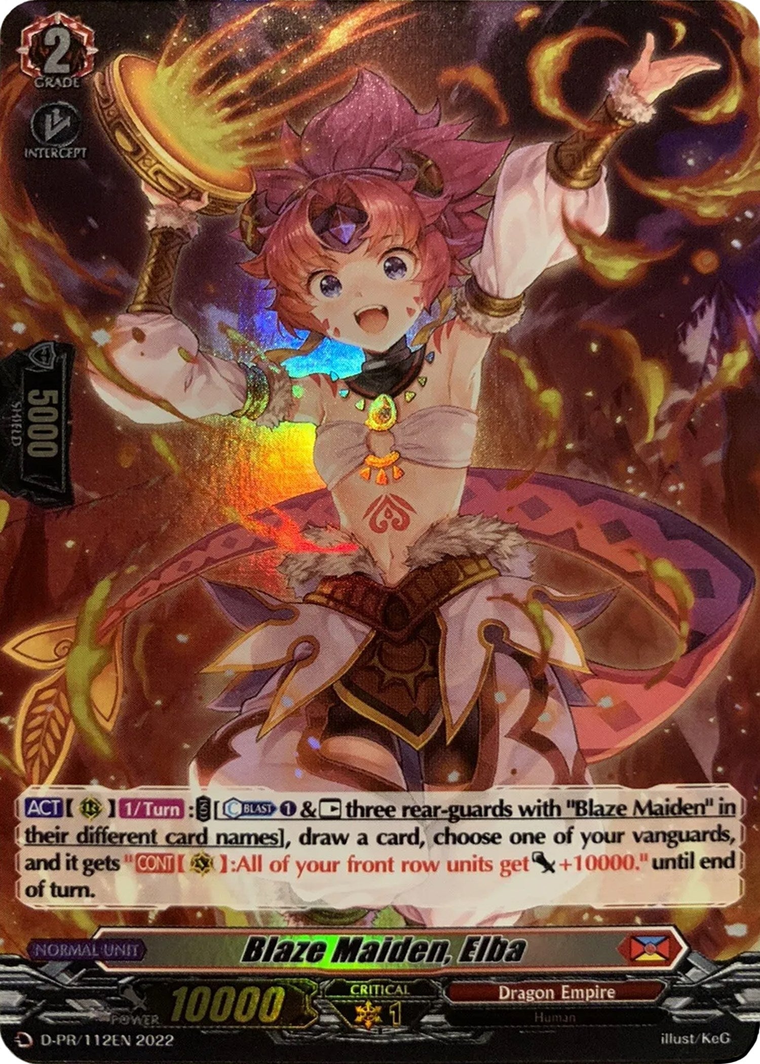 Image for Blaze Maiden, Elba (112) (Foil) (D Promo Cards) (D-PR/112EN) - Cardfight Vanguard