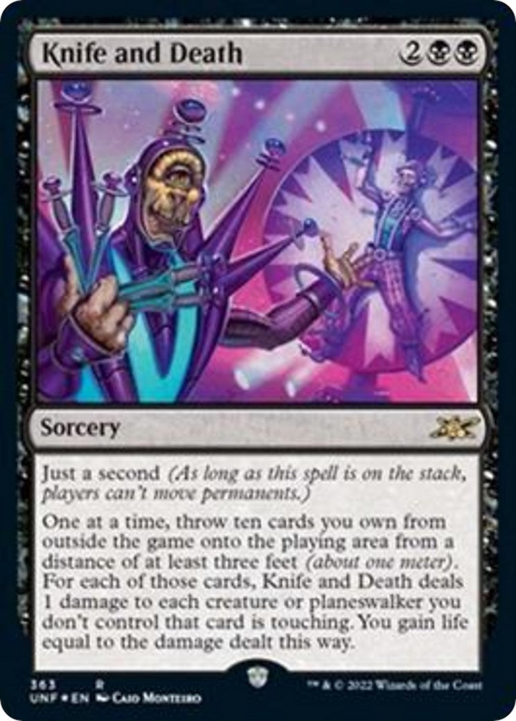 Image for Knife and Death (Galaxy Foil) (Unfinity) (363) - Magic: The Gathering