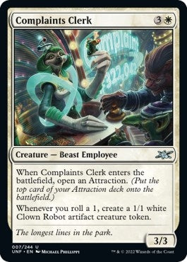 Image for Complaints Clerk (Unfinity) (7) - Magic: The Gathering