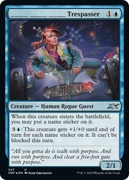 Image for _______ _______ _______ Trespasser (Galaxy Foil) (Unfinity) (347) - Magic: The Gathering