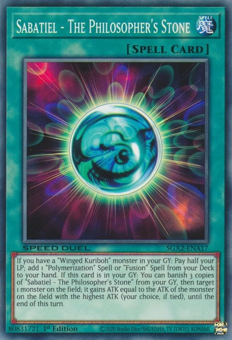Image for Sabatiel - The Philosopher's Stone (Speed Duel GX: Midterm Paradox) (SGX2-ENA17) - YuGiOh