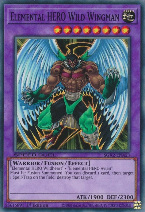 Image for Elemental HERO Wild Wingman (Speed Duel GX: Midterm Paradox) (SGX2-ENA23) - YuGiOh
