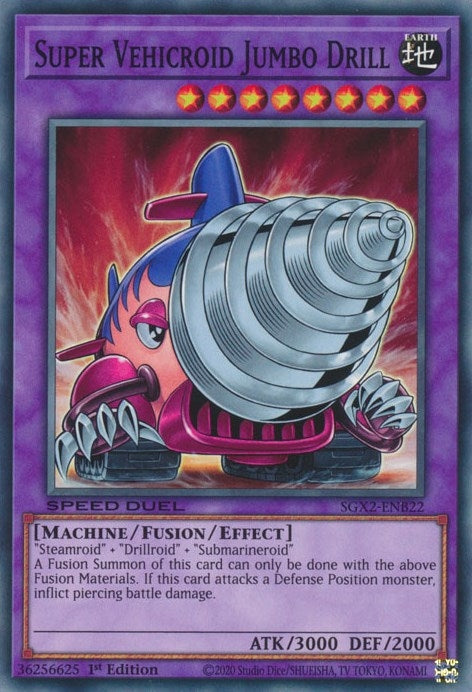 Image for Super Vehicroid Jumbo Drill (Speed Duel GX: Midterm Paradox) (SGX2-ENB22) - YuGiOh