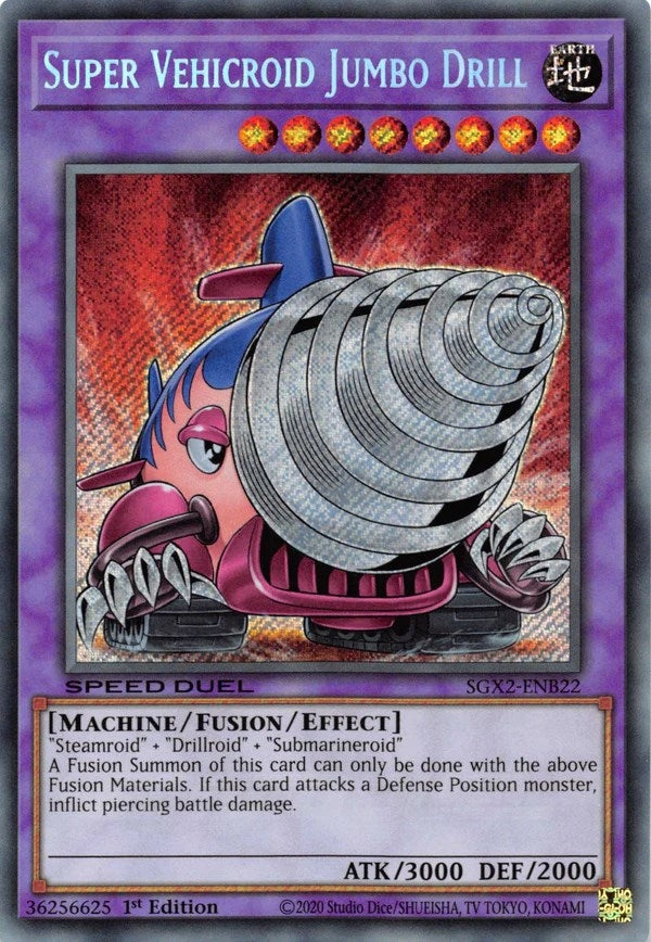 Image for Super Vehicroid Jumbo Drill (Secret Rare) (Speed Duel GX: Midterm Paradox) (SGX2-ENB22) - YuGiOh