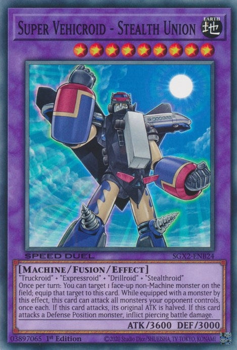Image for Super Vehicroid - Stealth Union (Speed Duel GX: Midterm Paradox) (SGX2-ENB24) - YuGiOh