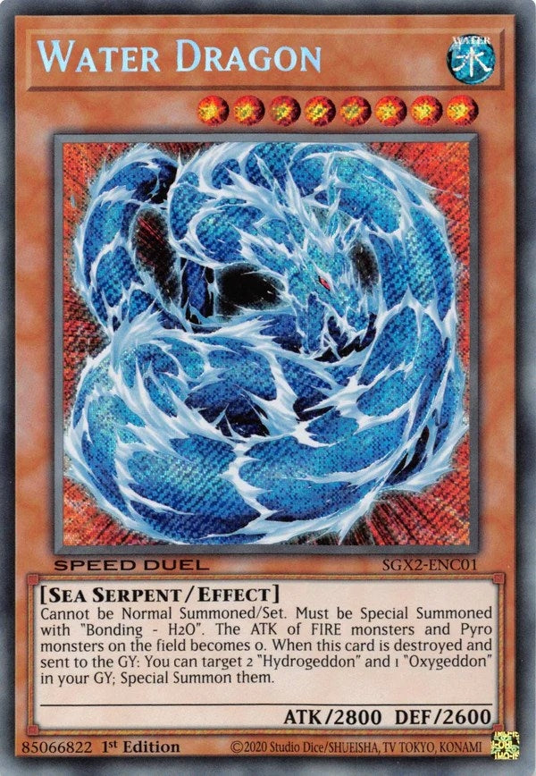 Image for Water Dragon (Secret Rare) (Speed Duel GX: Midterm Paradox) (SGX2-ENC01) - YuGiOh