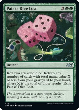 Image for Pair o' Dice Lost (Galaxy Foil) (Unfinity) (435) - Magic: The Gathering