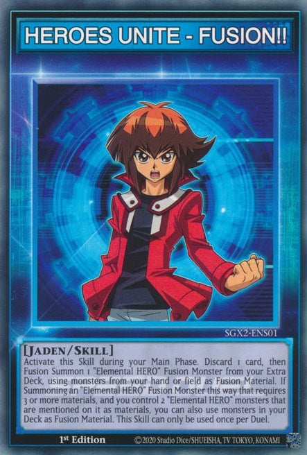 Image for HEROES UNITE - FUSION!! (Speed Duel GX: Midterm Paradox) (SGX2-ENS01) - YuGiOh