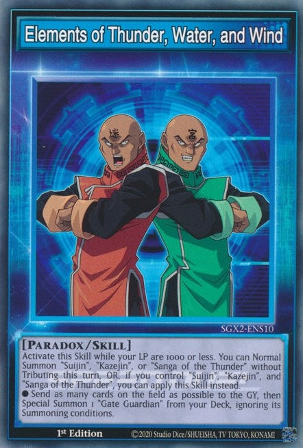 Image for Elements of Thunder, Water, and Wind (Speed Duel GX: Midterm Paradox) (SGX2-ENS10) - YuGiOh
