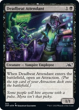 Image for Deadbeat Attendant (Galaxy Foil) (Unfinity) (355) - Magic: The Gathering