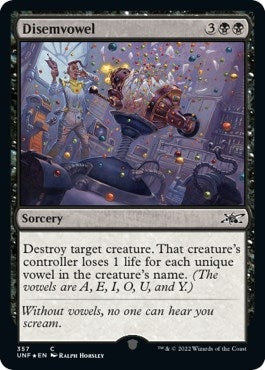 Image for Disemvowel (Galaxy Foil) (Unfinity) (357) - Magic: The Gathering