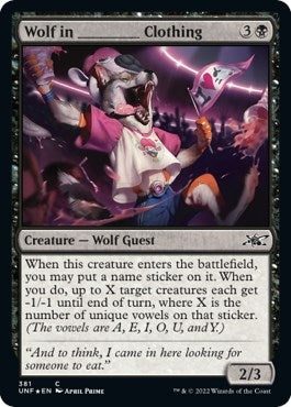 Image for Wolf in _______ Clothing (Galaxy Foil) (Unfinity) (381) - Magic: The Gathering