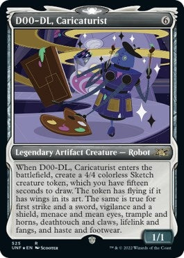 Image for D00-DL, Caricaturist (Showcase) (Galaxy Foil) (Unfinity) (525) - Magic: The Gathering