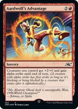 Image for Aardwolf's Advantage (Galaxy Foil) (Unfinity) (383) - Magic: The Gathering