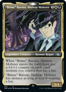 Image for "Brims" Barone, Midway Mobster (Showcase) (Galaxy Foil) (Unfinity) (507) - Magic: The Gathering