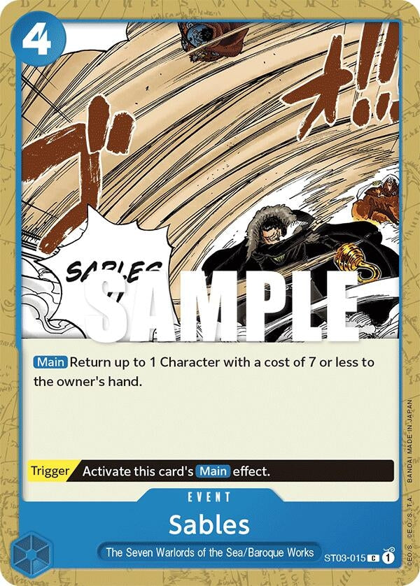 Image for Sables (Starter Deck 3: The Seven Warlords of The Sea) (ST03-015) - One Piece Card Game