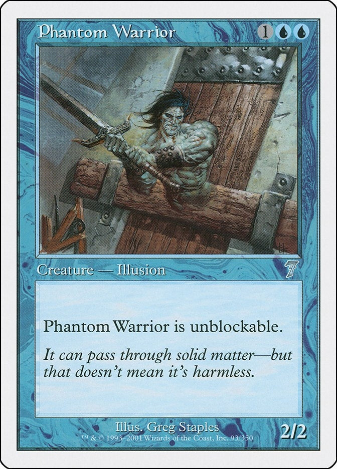 Image for Phantom Warrior (7th Edition) (93) - Magic: The Gathering