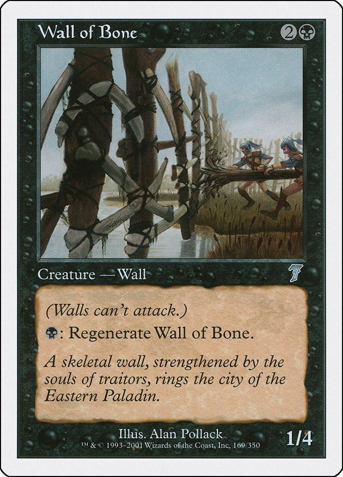Image for Wall of Bone (7th Edition) (169) - Magic: The Gathering