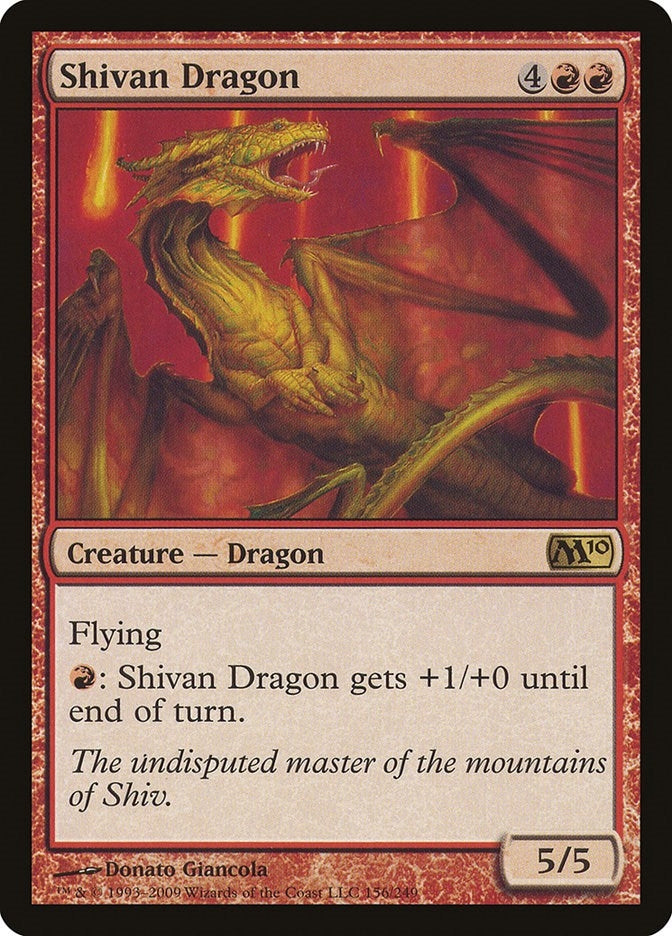 Image for Shivan Dragon (Magic 2010 (M10)) (156) - Magic: The Gathering
