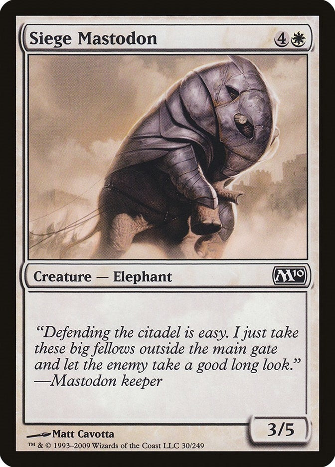 Image for Siege Mastodon (Magic 2010 (M10)) (30) - Magic: The Gathering