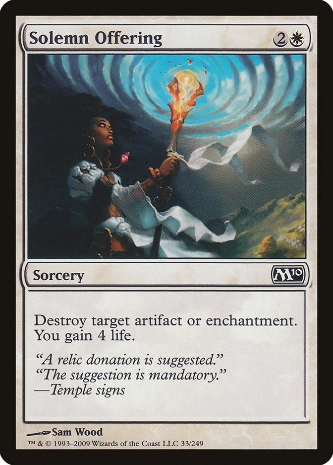 Image for Solemn Offering (Magic 2010 (M10)) (33) - Magic: The Gathering