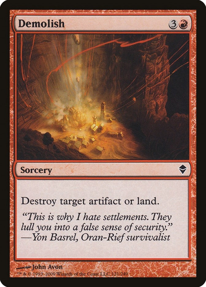 Image for Demolish (Zendikar) (121) - Magic: The Gathering
