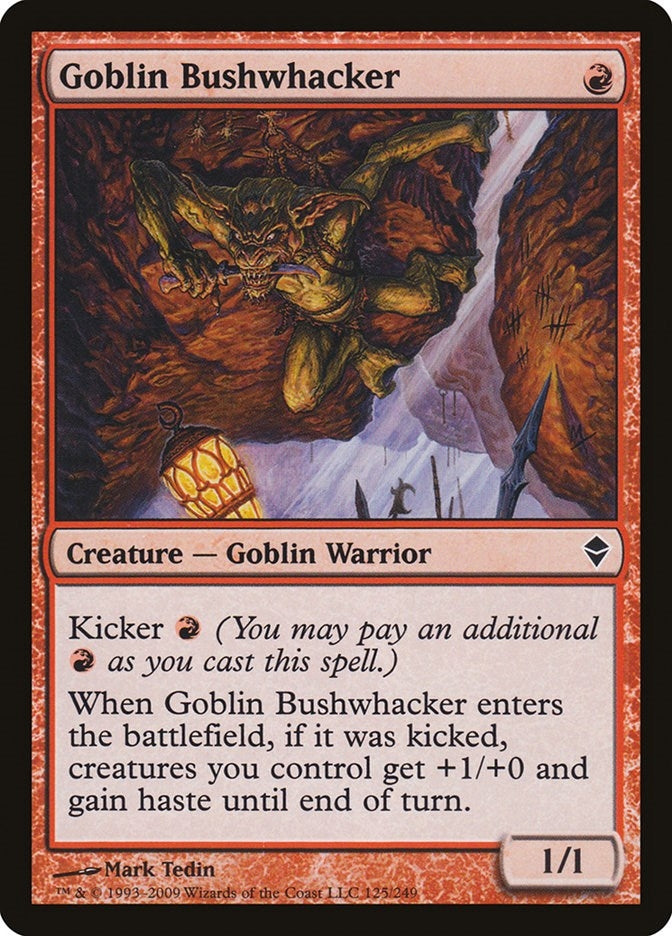 Image for Goblin Bushwhacker (Zendikar) (125) - Magic: The Gathering