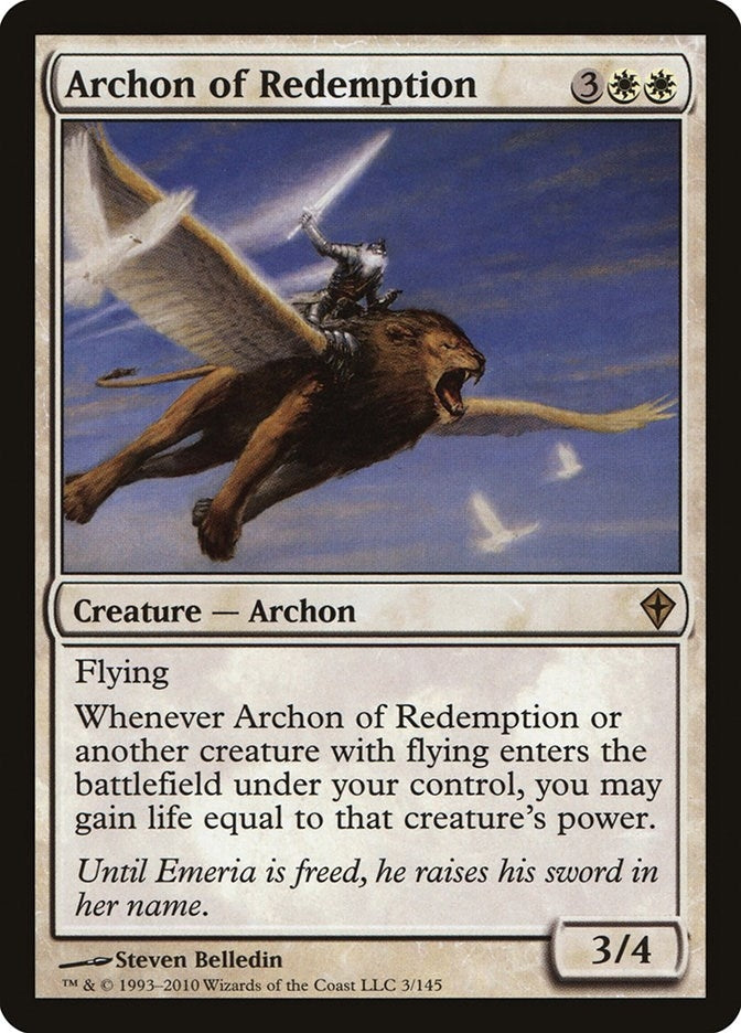 Image for Archon of Redemption (Worldwake) (3) - Magic: The Gathering
