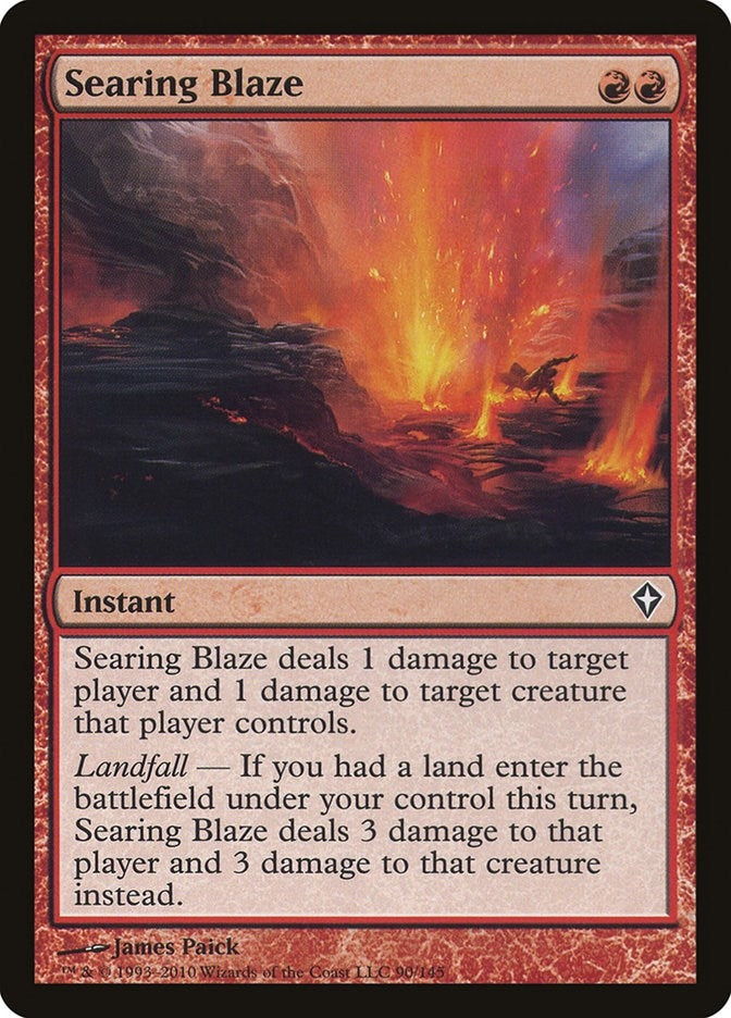 Image for Searing Blaze (Worldwake) (90) - Magic: The Gathering