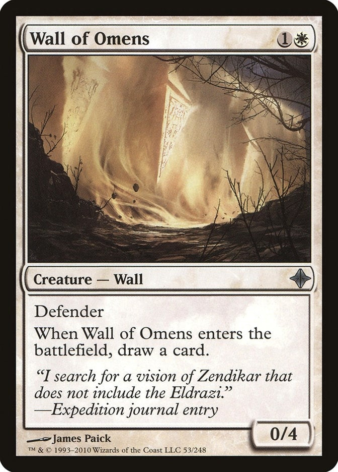 Image for Wall of Omens (Rise of the Eldrazi) (53) - Magic: The Gathering