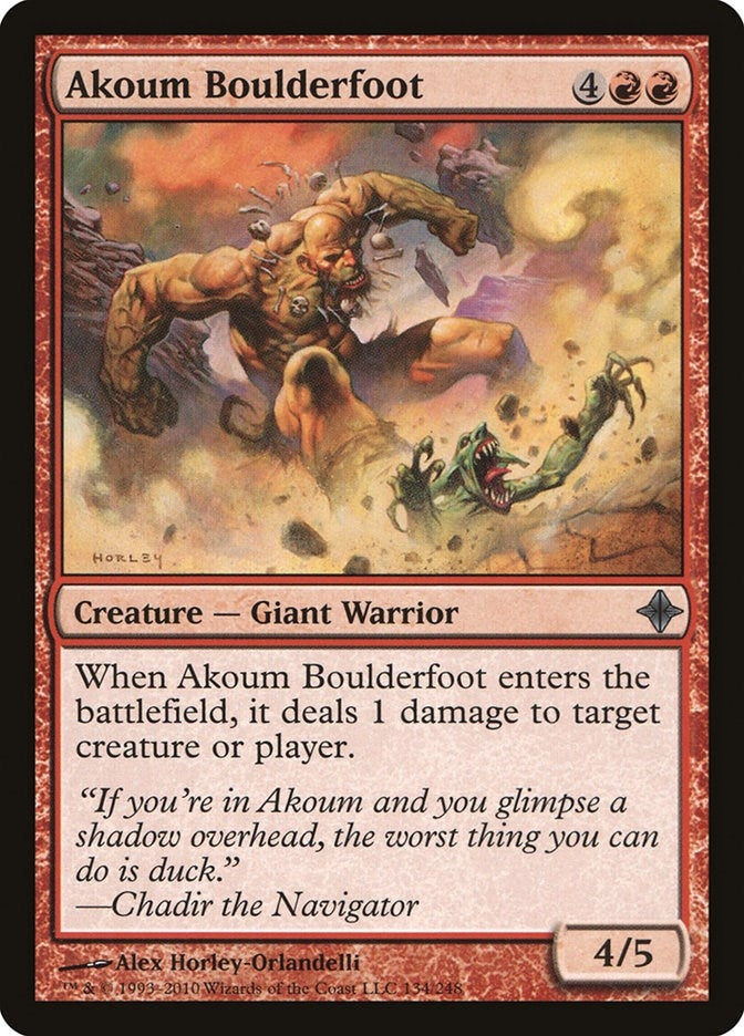 Image for Akoum Boulderfoot (Rise of the Eldrazi) (134) - Magic: The Gathering