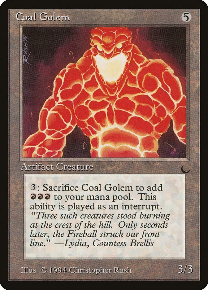 Image for Coal Golem (The Dark) - Magic: The Gathering