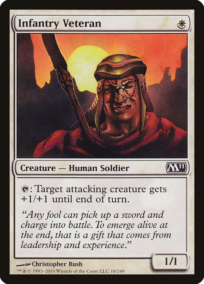Image for Infantry Veteran (Magic 2011 (M11)) (18) - Magic: The Gathering
