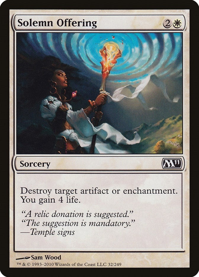 Image for Solemn Offering (Magic 2011 (M11)) (32) - Magic: The Gathering