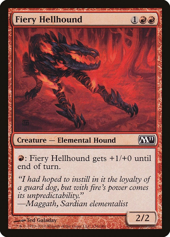 Image for Fiery Hellhound (Magic 2011 (M11)) (136) - Magic: The Gathering