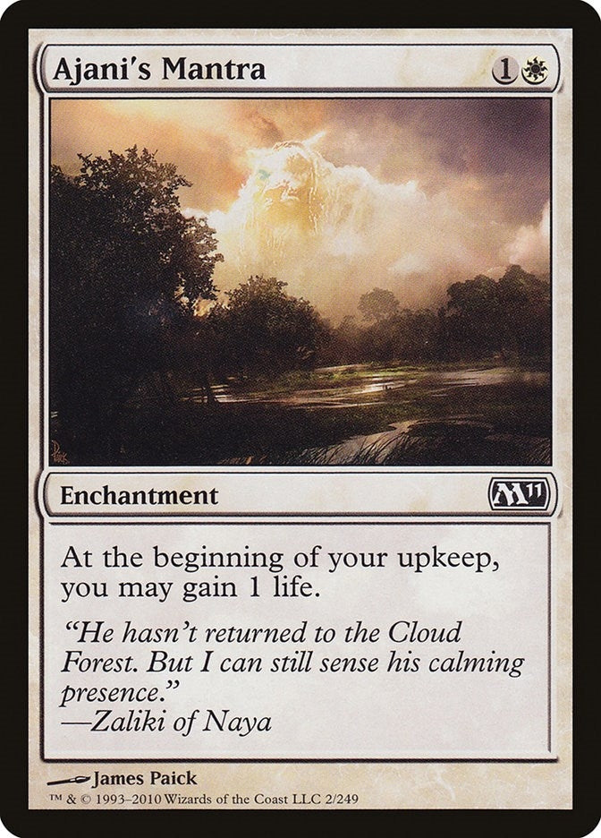 Image for Ajani's Mantra (Magic 2011 (M11)) (2) - Magic: The Gathering