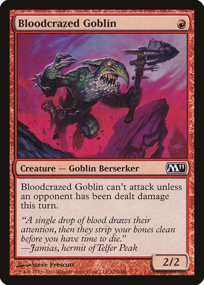 Image for Bloodcrazed Goblin (Magic 2011 (M11)) (125) - Magic: The Gathering