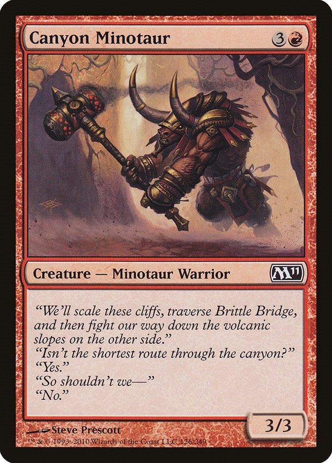 Image for Canyon Minotaur (Magic 2011 (M11)) (126) - Magic: The Gathering