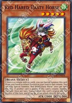 Red Hared Hasty Horse - Flames of Destruction (Common) [FLOD-034]