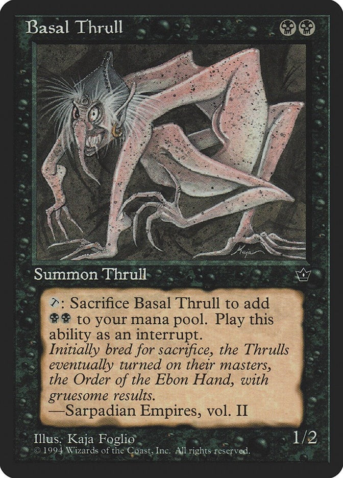 Image for Basal Thrull (K. Foglio) (Fallen Empires) - Magic: The Gathering