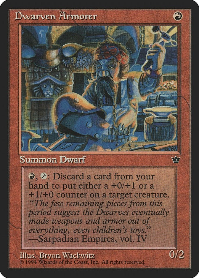 Image for Dwarven Armorer (Fallen Empires) - Magic: The Gathering