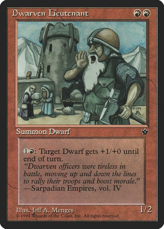 Image for Dwarven Lieutenant (Fallen Empires) - Magic: The Gathering