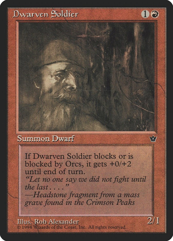 Image for Dwarven Soldier (Alexander) (Fallen Empires) - Magic: The Gathering